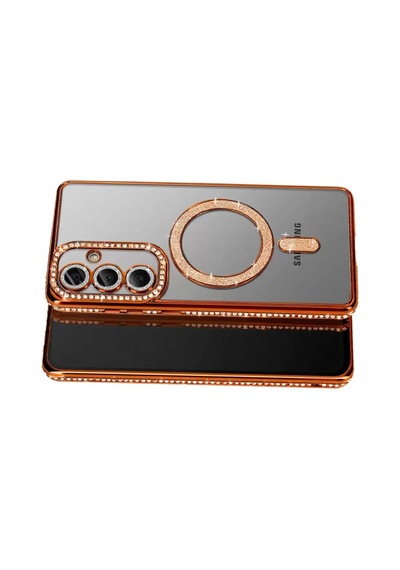 Newface Samsung Galaxy S26 Joke Simli Magneticsafe Kılıf - Turuncu