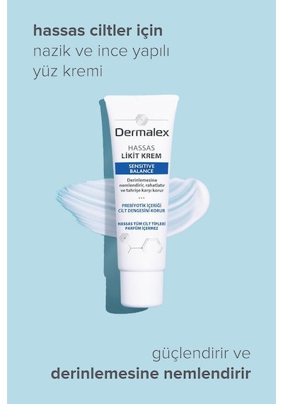 Dermalex Sensitive Nemlendirici Prebiyotik İçerikli Likit Yüz Kremi 50 ML