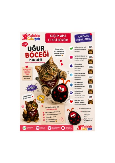 Uğur Böceği Hışırtılı,çıngıraklı,matatabi Li,pelüş Oyuncak