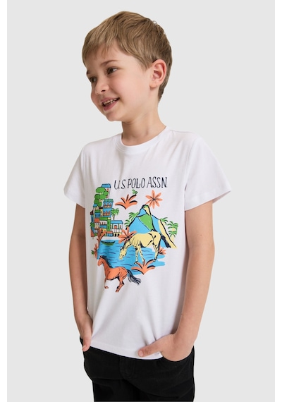 U.s. Polo Assn. Erkek Çocuk Beyaz Tişört 50327025-vr013