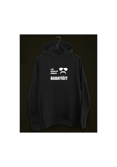 Tarzsokak Unisex Siyah Kurtlar Vadisi Baskılı Sweatshirt