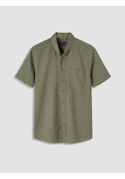 Lcwaıkıkı Classic Haki Regular Fit Kanvas Erkek Gömlek
