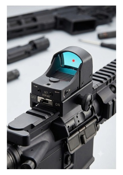 Taktikal Tfek Nişangah Hedefleme Reddot Sight Jh-600 - Profesyonel Reddot Hedefleyici Siyah