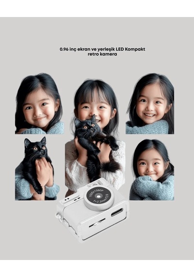 Lb Mini Retro Dijital Kamera 1080p Full Hd Dahili 128gb Hafızalı