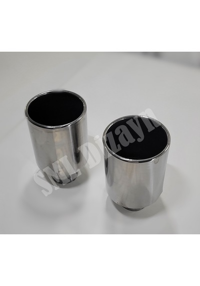 120lik Tekli Düz Egzoz Ucu. 120mm Krom Egsoz Başlığı Egzos Ucu-uç