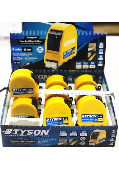 Tyson 5x25 Mm Şerit Metre 12 Adet Toptan Satış