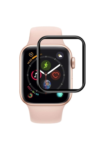Microsonic Apple Uyumlu  Watch Se 2022 44mm Tam Kaplayan Temperli Cam Full Ekran Koruyucu