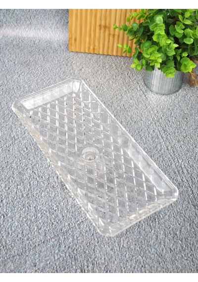 30 Cm Cam Ayaklı Sunum Tabağı Pasta Kek Tatlı Sunum Standı 30x13