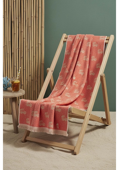 Mercan & Turuncu Cherry %100 Pamuklu Plaj Havlusu 70x140 Cm