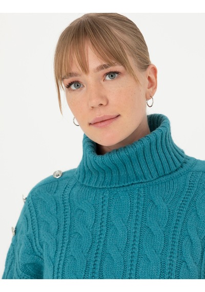 Pierre Cardin Petrol Regular Fit Balıkçı Yaka Kazak 50276220-vr102