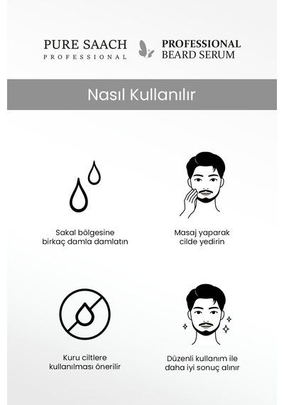 Pure Saach Professional Sakal Bakım Serumu 40 ML