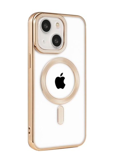 Apple Uyumlu iPhone 15 Magsafe Özellikli Pure Kılıf Gold
