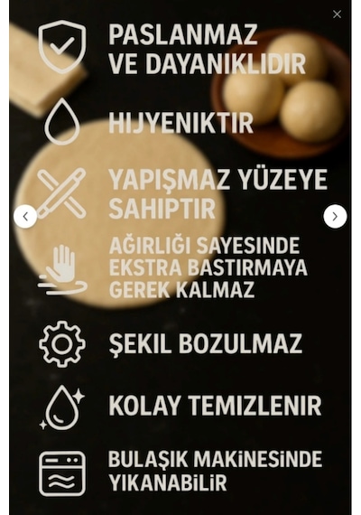 3'lü Alüminyum Paslanmaz Metal Masterchef Pratik 60-75- 90 Cm Hamur, Yufka Açıcı Oklava