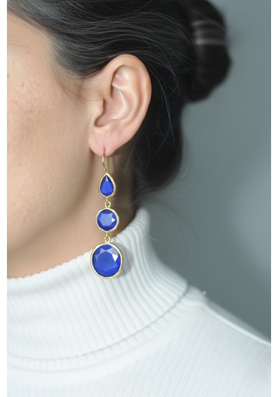 Kadir Jewellery 22 Ayar Altın Kaplama Kadın Sallantılı Küpe -el İşçiliği Ve Hipoalerjenik Küpe çok renkli 96729642
