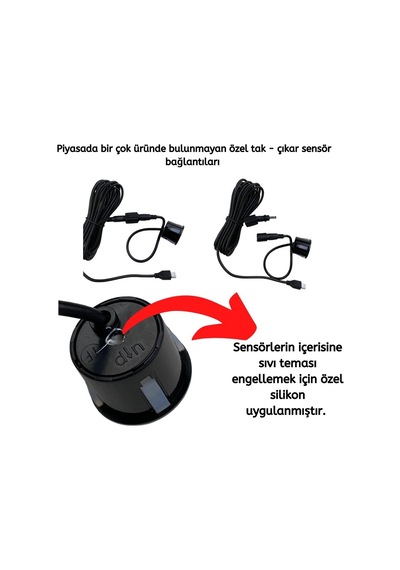 Dijital Göstergeli Ses İkazlı Park Sensörü Siyah 22Mm / Gupr24-S