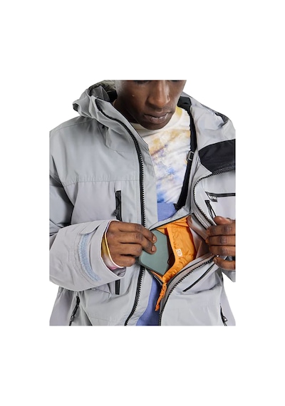 Burton Frostner 2l Erkek Gri Snowboard Ceketi Silver Sconce