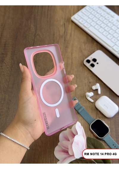 Redmi Note 14 Pro 4g Magsafe Uyumlu Mat Sert Klein Kılıf Pembe