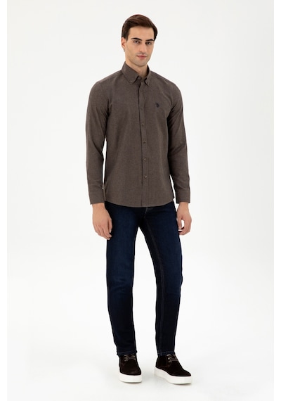 U.s. Polo Assn. Erkek Kahverengi Gömlek Basic 50296757-vr029 Kahverengi
