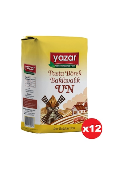 Yazar Sert Buğday Unu 12 x 1 KG