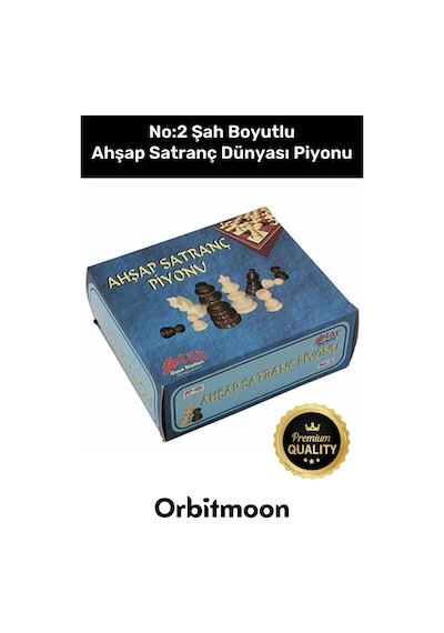 Premium Üretim Şah Boyu No: 2 Eksik Takımı Tamamlama Uyumlu Ahşap Satranç Dünyası Piyonu