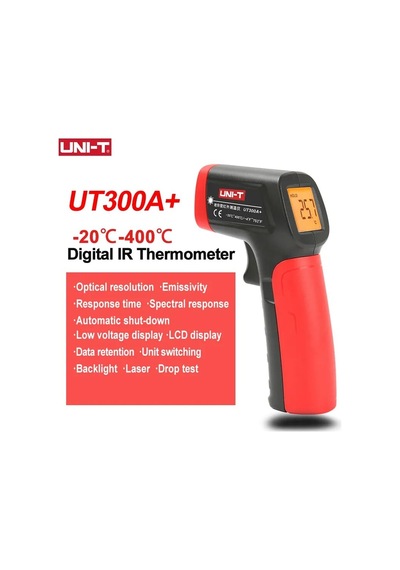 Unı-t Uni-trend Industrial Thermometer Ut300a+ Laser Infrared Thermometer Handheld Termometro Digital Industrial Non Contact Laser Temperature Meter Gun Ut300a+