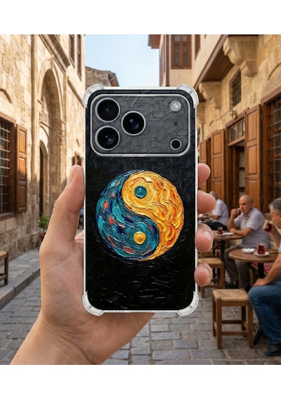 Printify Infinix Note 40 Pro İle Uyumlu Şeffaf Silikon Kılıf Uv Baskılı Esnek Tpu Kapak Denge No5