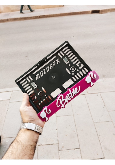 Motor Plakalık Barbie Takmatik Pleksi 3d Kabartma Kişiye Özel Lazer Kesim