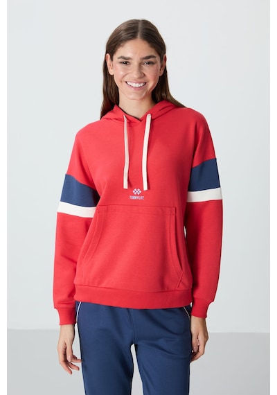 Tommy Life Fiesta Kompakt Pamuklu Kalın Pürüzsüz Dokulu Kapüşonlu Oversize Fit Kadın Sweatshirt - 97290 Kırmızı Tommy Life Fiesta Kompakt Pamuklu Kalın Pürüzsüz Dokulu Kapüşonlu Oversize Fit Kadın Sweatshirt - 97290 Kırmızı