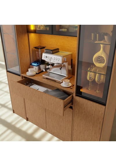 Nordıc Wood Led Li Kahve Köşesi Ünitesi Maxı Çift Vitrinli Füme Cam Komple Mdf Geniş Mutfak Dolabı Kahverengi Nordıc Wood Led Li Kahve Köşesi Ünitesi Maxı Çift Vitrinli Füme Cam Komple Mdf Geniş Mutfak Dolabı Kahverengi