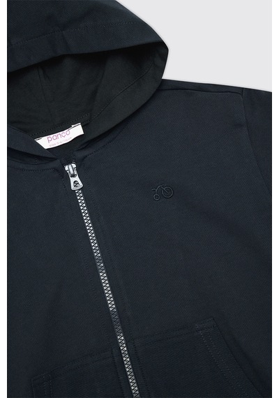 Panço Unisex Çocuk Lacivert Fermuarlı Sweatshirt 2601bk08001