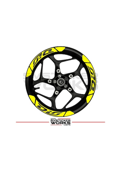 Honda Dıo Jant Şeridi Geniş Sticker Dıştan İçe Kaliteli Yüksek Yapışkanlı Sticker Sarı