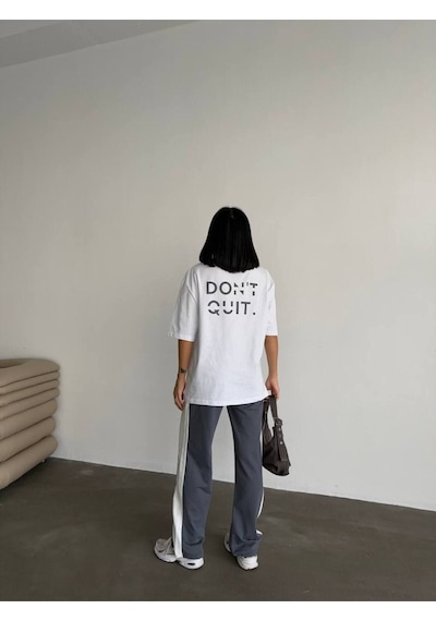 Rawea Oversize Unisex Eşofman Takımı - Dijital Baskılı, Pamuklu & Rahat Antrasit