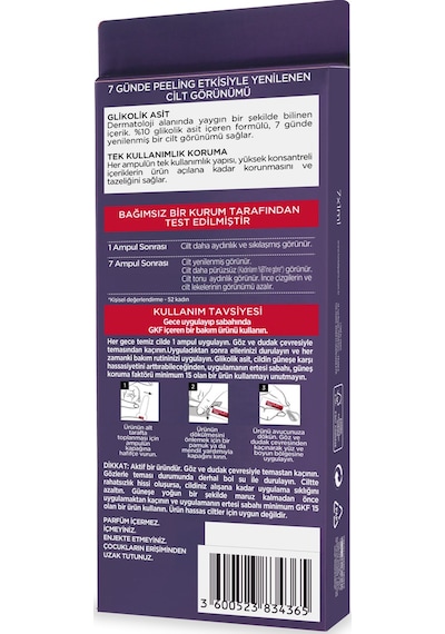 L'Oreal Paris Revitalift Lazer X3 7 Günlük Kür Peeling Etkili Ampul x 7