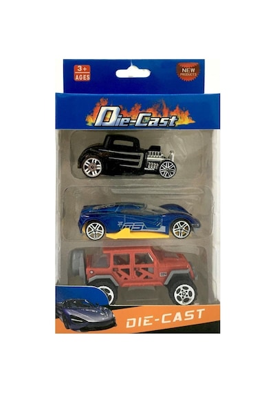 Die Cast Kutulu 3'Lü Metal Araba