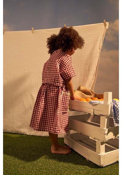 Oh La La Koala Bordo Daisy Picnic Serisi Etekli Takım