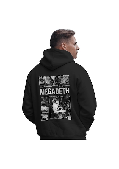 Sevbano Megadeth Rock Metal Müzik Grubu Baskılı Unisex Oversize Premium H Siyah