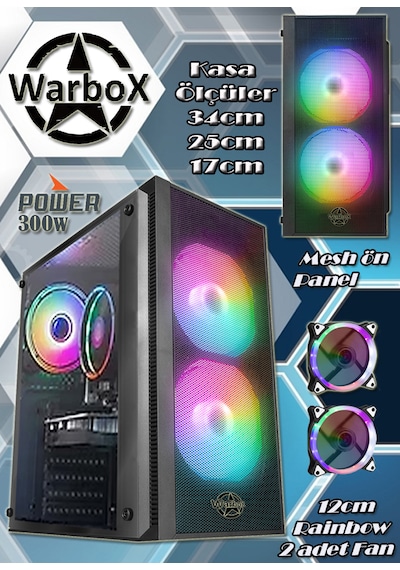 Warbox Rott X5650 16 GB 256 GB SSD R7240 4GB 22" W11P Masaüstü Oyuncu Bilgisayarı