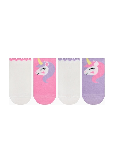 Penti Kız Çocuk Sweet Unicorn Çok Renkli 4lü Patik Çorap