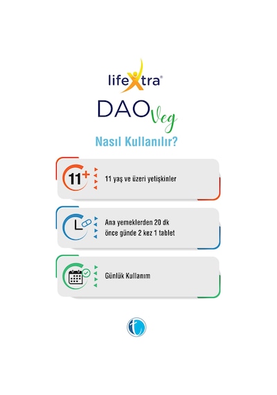 Lifextra Dao Veg Takviye Edici Gıda 60 Tablet