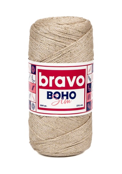 Boho Simli Polyester Makrome İplik 200 Gr 270 Metre Renk Kodu: 30