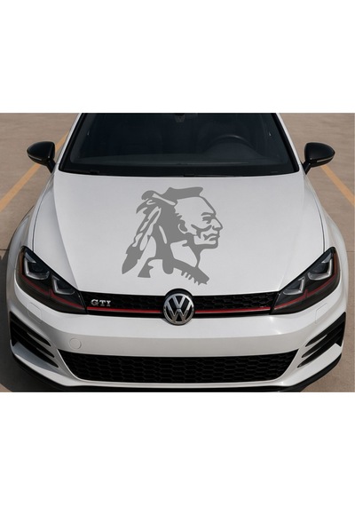 Savaşçı Son Mohikan Kızılderili Sticker - Kızıl Derili Yerli Sticker - Oto Araba Motosiklet Kask Sticker - 00219 60X48 Cm