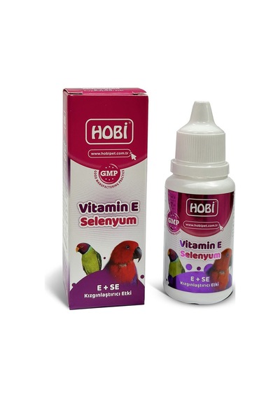 Hobi Kuşlar İçin Vitamin E Ve Selenyum Takviyesi 30 ML