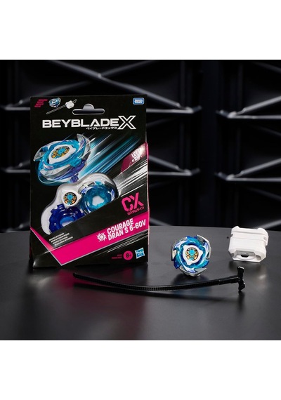 Bey Blade X Courage Dran S 6-60v Cx Başlangıç Paketi Seti, Saldırı Tipi Üst Ve Başlatıcı Otantik Takara Tomy B