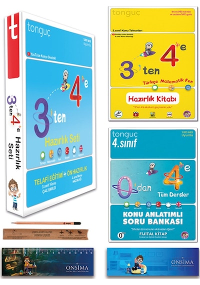 Tonguç Akademi 4. Sınıf 3 Ten 4 E Hazırlık Yaz Tatili Kitabı - 0 Dan 4 E Konu Anlatımlı Soru Bankası Seti 2 Kitap