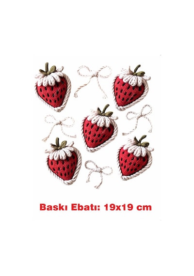 Örgü Görünümlü Ütü İle Yapışan Tekstil Kumaş Tişört Baskı 3338