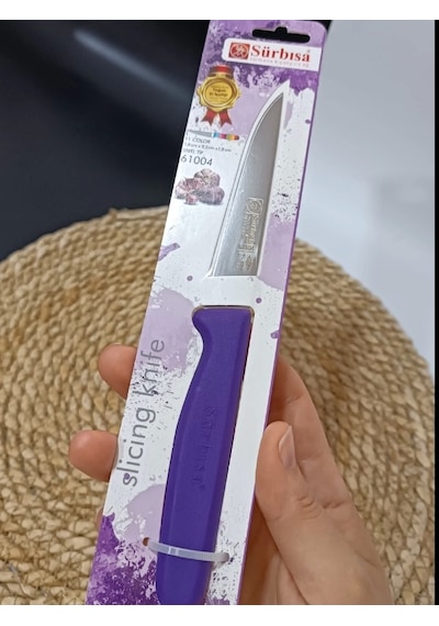 Sürmene 61004 Mutfak Bıçağı 9,50 Cm Mor Çok Renkli