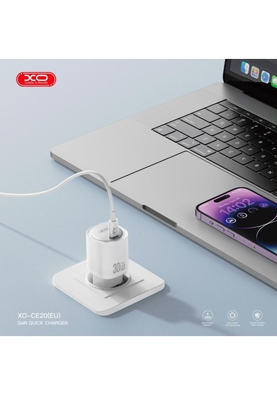 30w Gan Teknolojili Pd Hızlı Şarj Adaptörü Ve Type-c To Lightning Kablolu Şarj Aleti Adaptörü Set
