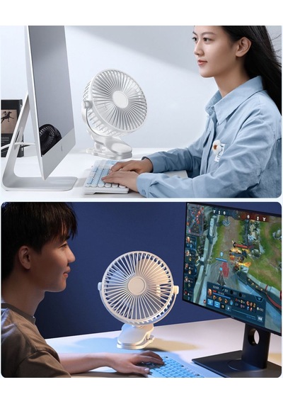 Taşınabilir Mini Fan Sıkıştırmalı Şarj Edilebilir El Fanı Masa Yatak Bağlanabilir Soğutucu Fan