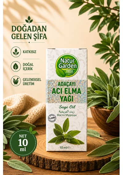 Natur Garden Adaçayı Acı Elma Yağı 10 ML