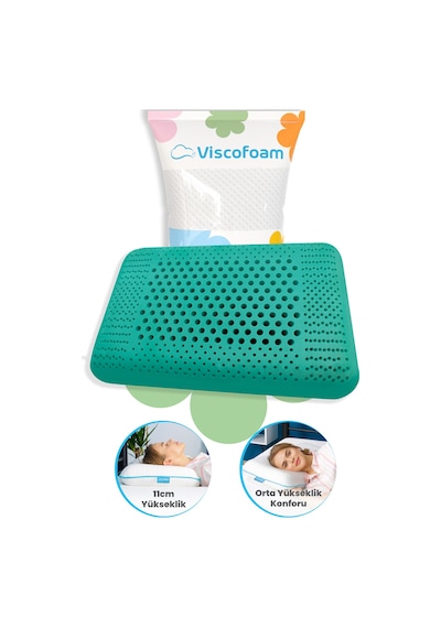 Viscofoam Lüks Hava Kanallı Ortopedik Yastık Visco Yastık 60x40x11cm